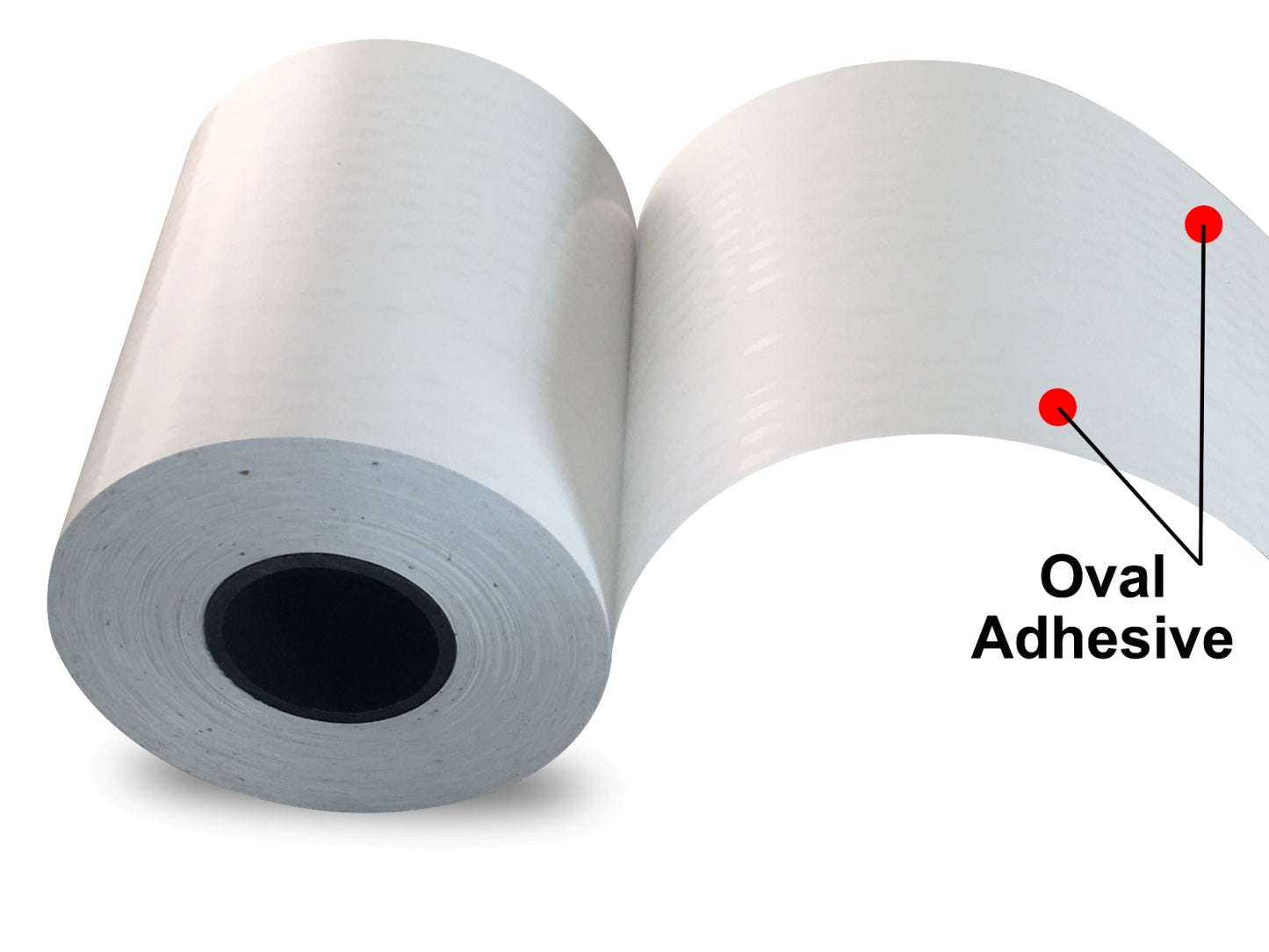 2.25" x 150' Print & Stick Thermal Paper (18 rolls/case) - Dot Adhesive